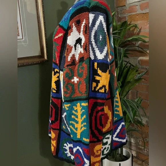 Vintage Hand Knitted Colourblock Crewneck - Picture 4 of 6